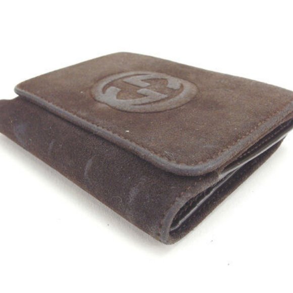 Gucci Wallet Purse Folding wallet G logos Brown Woman Authentic Used L580 - Picture 5 of 6